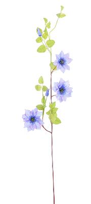 Guirlande artificielle Clématite 3 fleurs - décoration intérieure - H.107 cm violet