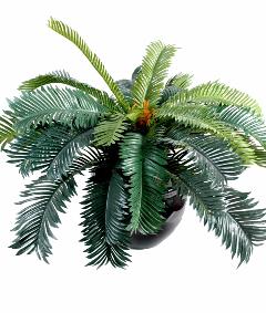 Palmier artificiel Cycas 20 feuilles en piquet - plante d'intérieur - H.25cm
