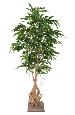 Arbre artificiel Ficus root longifolia - plante intérieure - H.210cm vert