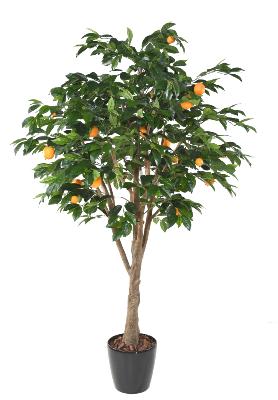 Arbre artificiel fruitier Oranger - intérieur - H.250cm vert orange
