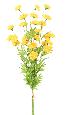 Fleur artificielle coupée Chrysanthème 27 fleurs - décoration intérieure - H.80 cm jaune