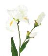 Fleur artificielle iris 1 fleur 2 boutons - décoration d'intérieur - H. 74cm blanc
