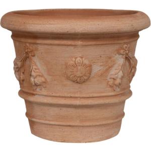 Poterie Toscane Vase Orlato feston - pot en terre cuite - Ø.40xH.32cm