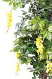 Arbre artificiel fleuri Glycine multi tree - plante d'intérieur - H.110cm jaune