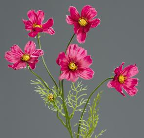 Fleur artificielle Cosmos - composition création florale - H.67cm fuchsia