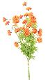 Fleur artificielle coupée Chrysanthème 27 fleurs - décoration intérieure - H.80 cm orange