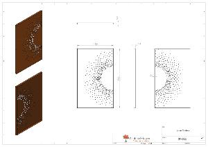 Panneau Acier Corten décors Abstrait 2.2 - jardin terrasse - H.180x110cm rouille