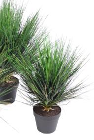 Plante artificielle Herbe Onion Grass Round en pot - intérieur - H.60cm vert