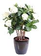 Plante artificielle Hortensia buisson - fleurs pour intérieur - H.80cm blanc