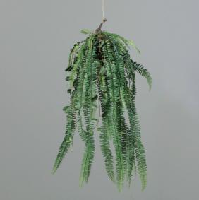 Composition artificielle boule de fougère à suspendre - Feuillage intérieur - H.98cm vert