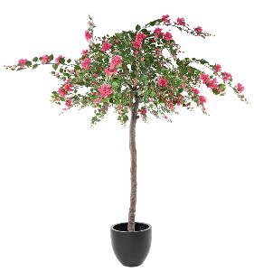 Arbre artificiel fleuri Bougainvillier Tree - plante d'intérieur - H.280cm Fuchsia
