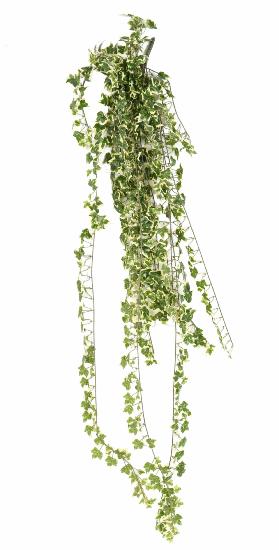 Feuillage artificiel Lierre Gala en piquet - 801 feuilles artificielles - H.130cm vert blanc
