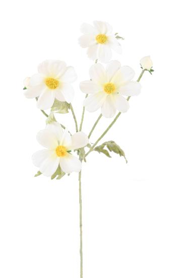 Fleur artificielle Cosmos - composition création florale - H.62cm blanc
