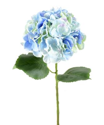 Fleur artificielle Hortensia - création bouquet fleur coupée - H.55cm bleu