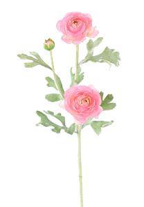 Fleur artificielle Renoncule mini - création de bouquet - H.53cm rose