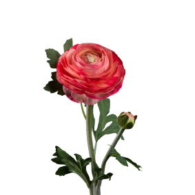 Fleur artificielle tige de Renoncule - création de bouquet - H.57cm rose