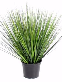 Plante artificielle Herbe Onion Grass Round - intérieur - H.60cm vert foncé