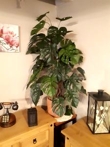 Plante verte artificielle Philodendron tuteur coco - plante d'intérieur - H.100cm