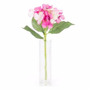 Fleur artificielle Hortensia - composition bouquet - H. 38cm fuchsia