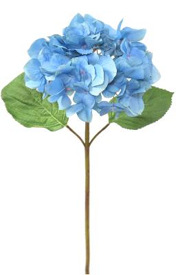 Fleur artificielle Hortensia - création bouquet fleur coupée - H.65 cm bleu