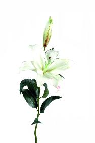 Fleur artificielle Lys Casablanca Natural Touch H.90 cm blanc