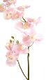 Fleur artificielle Orchidée Phalaenopsis 12 fleurs - plante en piquet - H.90cm rose clair
