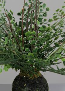 Plante artificielle Fougère avec socle mousse - décoration d'intérieur - H.30cm vert