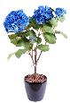 Plante artificielle Hortensia en piquet - fleurs pour intérieur - H.82cm bleu