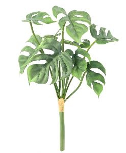 Plante artificielle Philo piquet 9 feuilles - plante d'intérieur - H.35cm vert