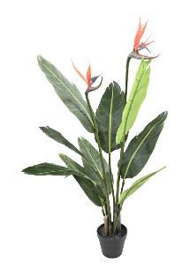 Plante artificielle tropicale Strelitzia 2 fleurs - décoration intérieure - H.95cm