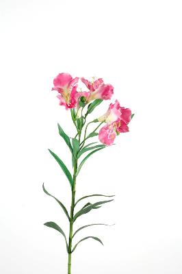 Alstroemeria artificielle fleur coupée - création de bouquet - H.60 cm rose