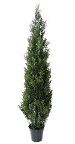 Arbuste artificiel Cyprès mini - intérieur extérieur - H.180cm vert