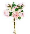 Bouquet artificiel 6 fleurs roses - décoration d'intérieur - H.45cm rose clair