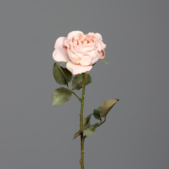 Fleur artificielle coupée rose - aspect rustique fleur séchée - H.60cm rose blanc