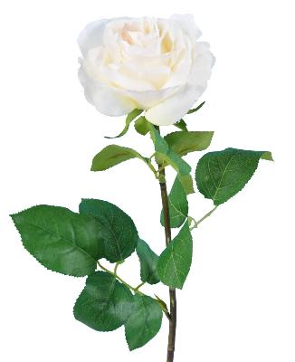 Fleur artificielle coupée rose - décoration d'intérieur - H.66 cm blanc