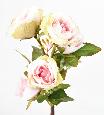 Fleur artificielle coupée rose multi spray - 5 fleurs - H.45cm rose clair