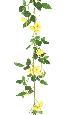 Fleurs artificielles Guirlande de rose mini - décoration d'intérieur - H.180cm jaune