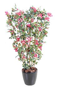 Palissade artificielle fleurie Bougainvillier - plante d'intérieur - H.130cm fuchsia