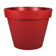 Pot pour fleur Toscane rond intérieur extérieur Ø.60cm rouge rubis EDA PLASTIQUES