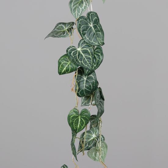 Feuillage artificiel Guirlande Anthurium Clarinervium - plante verte d'intérieur - H.115cm