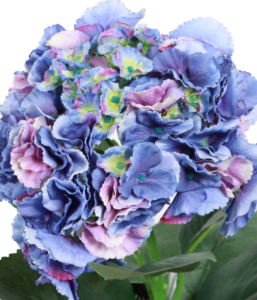 Fleur artificielle tige d'Hortensia - création bouquet - H.68cm bleu