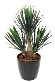 Plante artificielle Yucca Baby 3 troncs - décoration pour intérieur - H.70cm