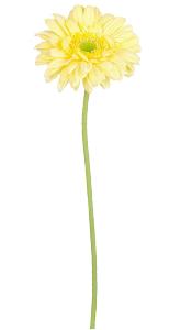 Fleur artificielle Gerbera - composition bouquet artificiel - H.50 cm jaune
