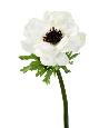 Anémone artificielle fleur coupée - création florale intérieur - H.35cm blanc