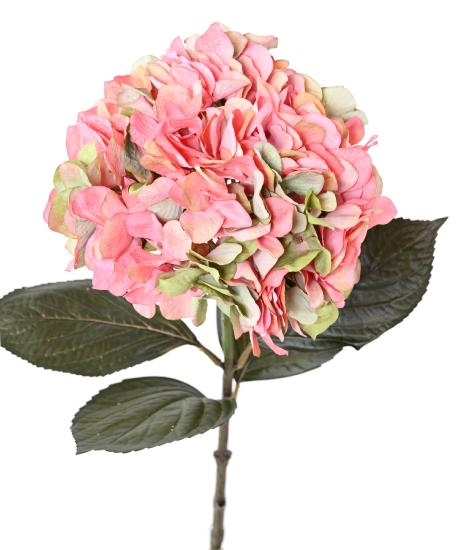 Fleur artificielle Hortensia large - création bouquet - H.65cm rose
