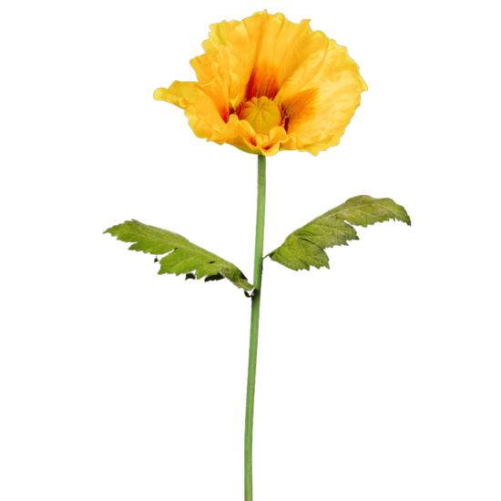 Fleur artificielle XXL pavot géant - décoration d'intérieur - H.135cm jaune