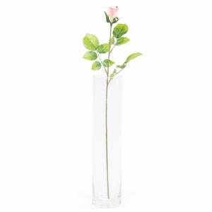 Fleur artificielle rose bouton - composition bouquet - H.67cm rose