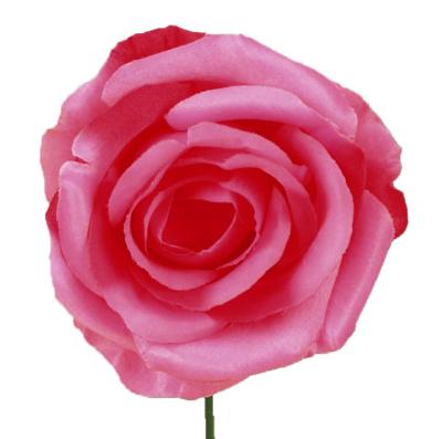 Rose artificielle tige de montage - création composition florale - H. 35cm rose
