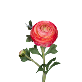 Fleur artificielle tige de Renoncule - création de bouquet - H.57cm fuchsia
