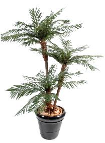 Palmier artificiel 3 troncs - plante artificielle d'intérieur - H.160cm vert